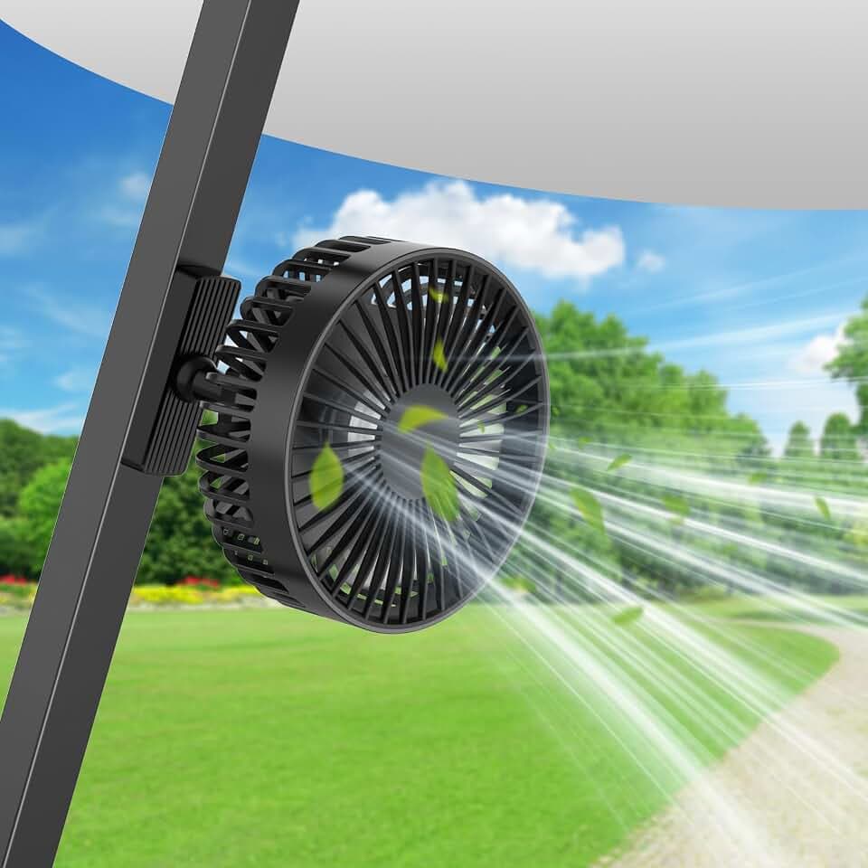 Golf Cart Portable Fan Accessories: Rechargeable Magnetic Base