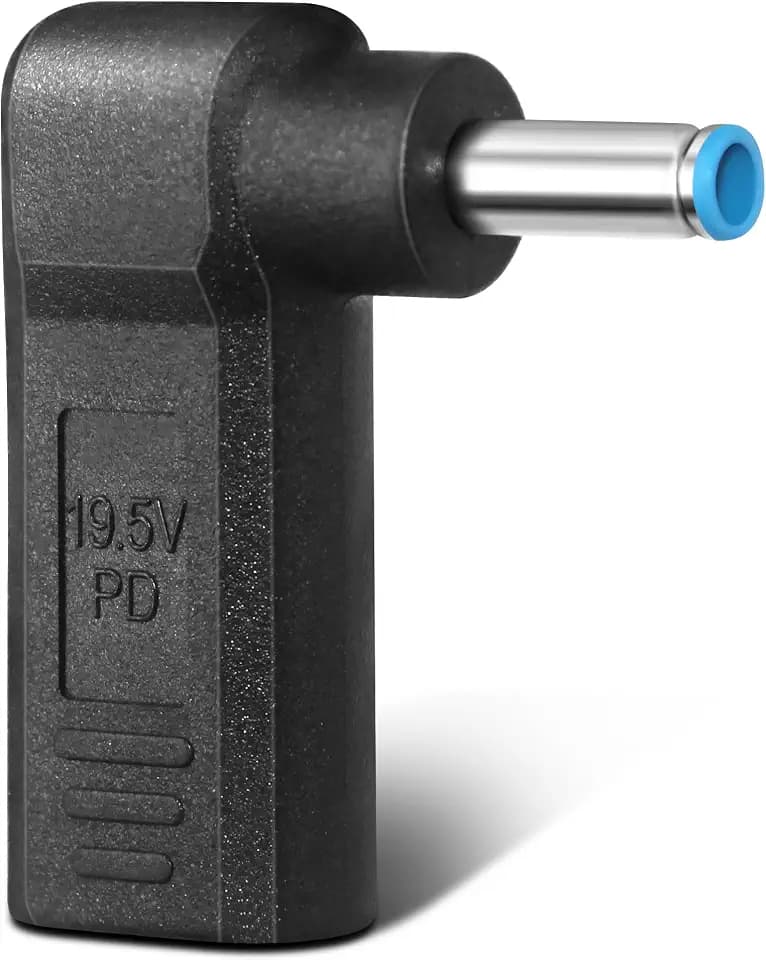 100 W USB Typ C auf DC Adapter 4,5 x 3,0 mm, USB C auf 4,5 mm x 3,0 mm 19,5 V Adapter, hergestellt für HP Spectre, Envy, EliteBook, Chromebook Serie