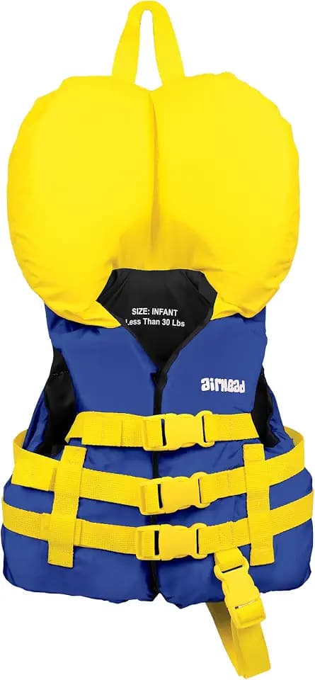 Airhead General Purpose Life Jacket for Adults & Kids - US Coast Guard Approved Life Vest for Men, Women, Youth, Child & Infant, Boating Safety PFD for Fishing & Swimming