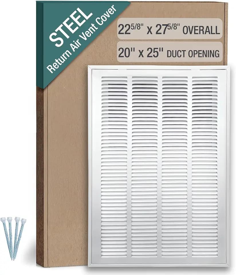 Return Air Filter Grille Vent Cover for 20 x 25 Inch Duct Opening