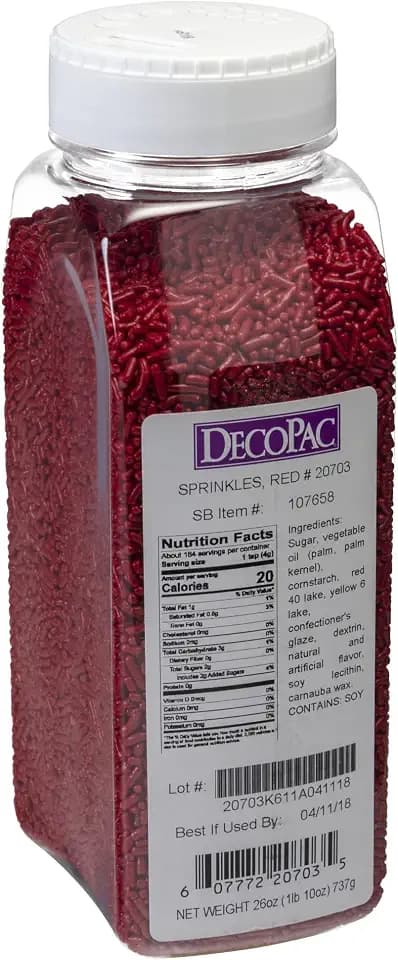 Red Sprinkles for Baking | Cake & Cookie Decorating | 26 oz