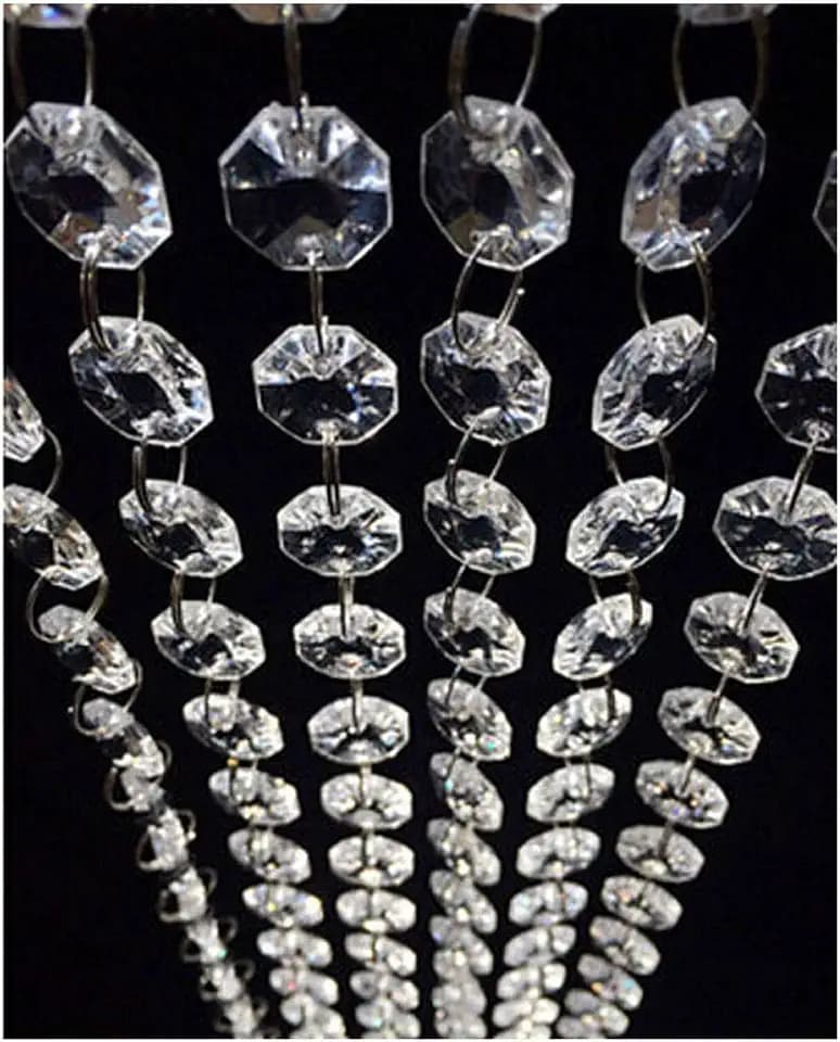 198 FT Crystal Acrylic Gems Bead Strands, Manzanita Crystals, Tree Garlands, Christmas Wedding Party Celebration Decoration