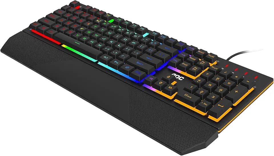 AOC GK200 Gaming Tastatur - PC Keyboard mit deutschem Layout, 25-Anti-Ghosting Tasten, 25-N-Key-Rollover und 1,8 m langem Kabel