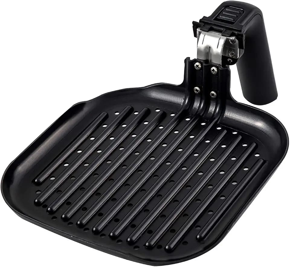 Nuwave 6-Qt Brio Digital Air Fryer Grill Pan Accessory, Indoor Grill