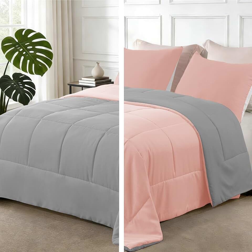 Exclusivo Mezcla Reversible Soft Oversized Queen Comforter Set, 3 Pieces