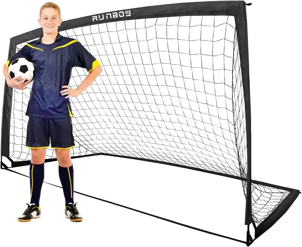 9x5 FT Kids Soccer Goals for Backyard, Portable Soccer Net with Carry Bag