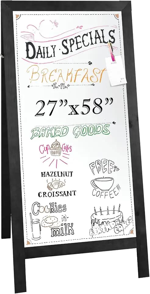 Ilyapa A Frame Whiteboard Easel Sign 27x58 in - Sandwich Signs Outdoor