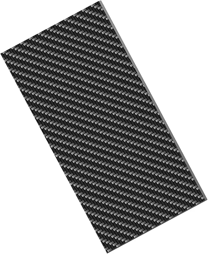 Carbon Fiber Sheet 500X200X3mm 3K Carbon Fiber Laminate for CNC RC Drone Automotive(Plain Weave Glossy Finish, 500 * 200 * 3mm)