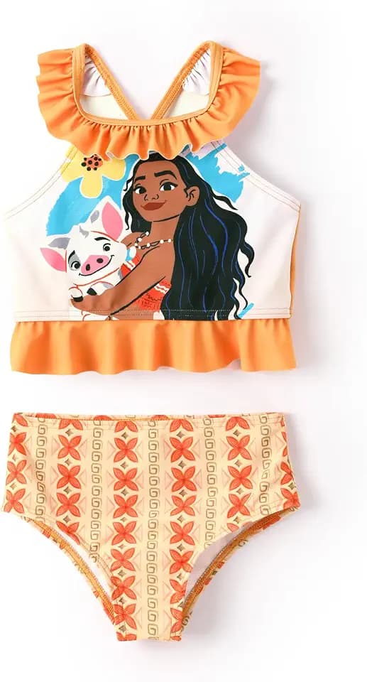 Disney Toddler Girls Two Piece Tankini Bow Tie Bikini Bottom Swimsuit Set
