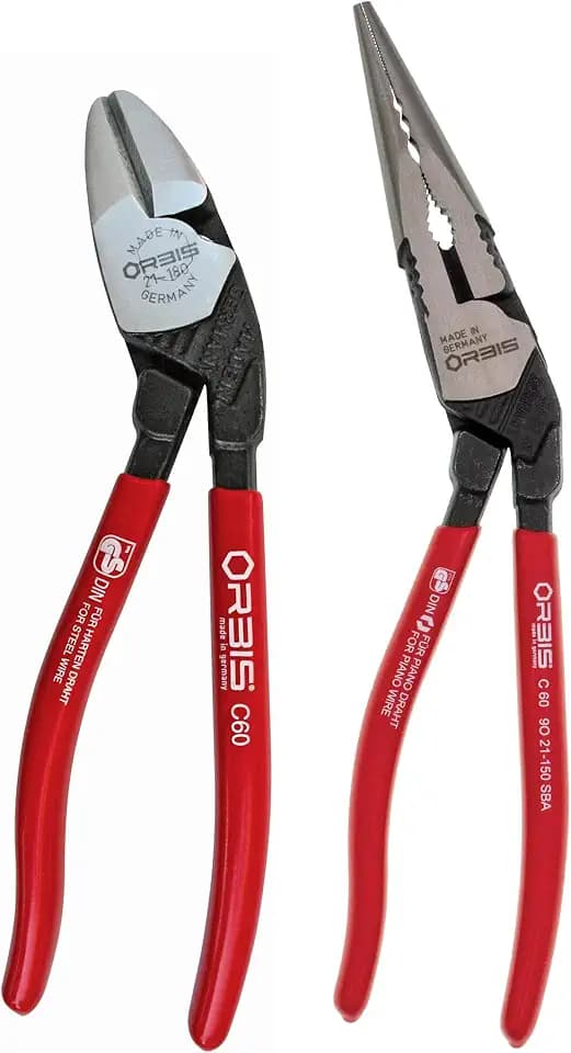 KNIPEX Tools 9K 00 80 97 US 2 Pc Angled Pliers Set (9O 21 150 and 9O 21 180)