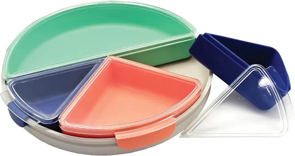 Infantino Mod Plate - Modern, Modular, Customizable Silicone Plate for Baby Led Weaning, Toddler Feeding, and Big Kid Meals - Food-Grade Silicone, Microwave & Top-Rack Dishwasher Safe