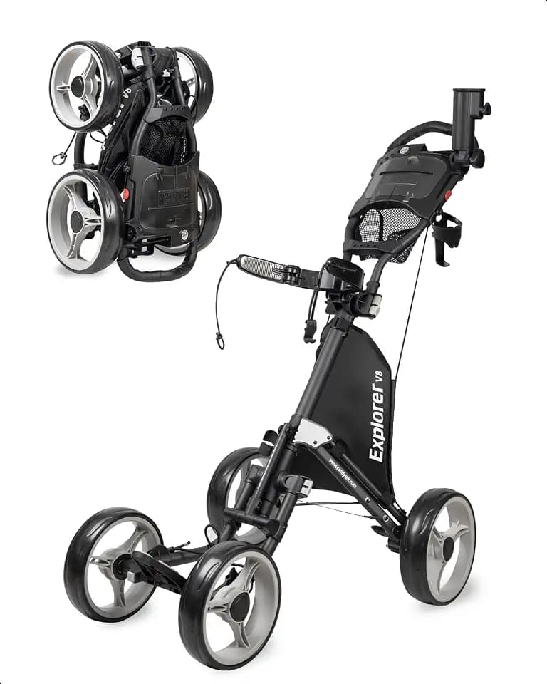 CaddytekCaddyTek Superlite 4 Wheel Golf Push Cart, Explorer Version 8 -