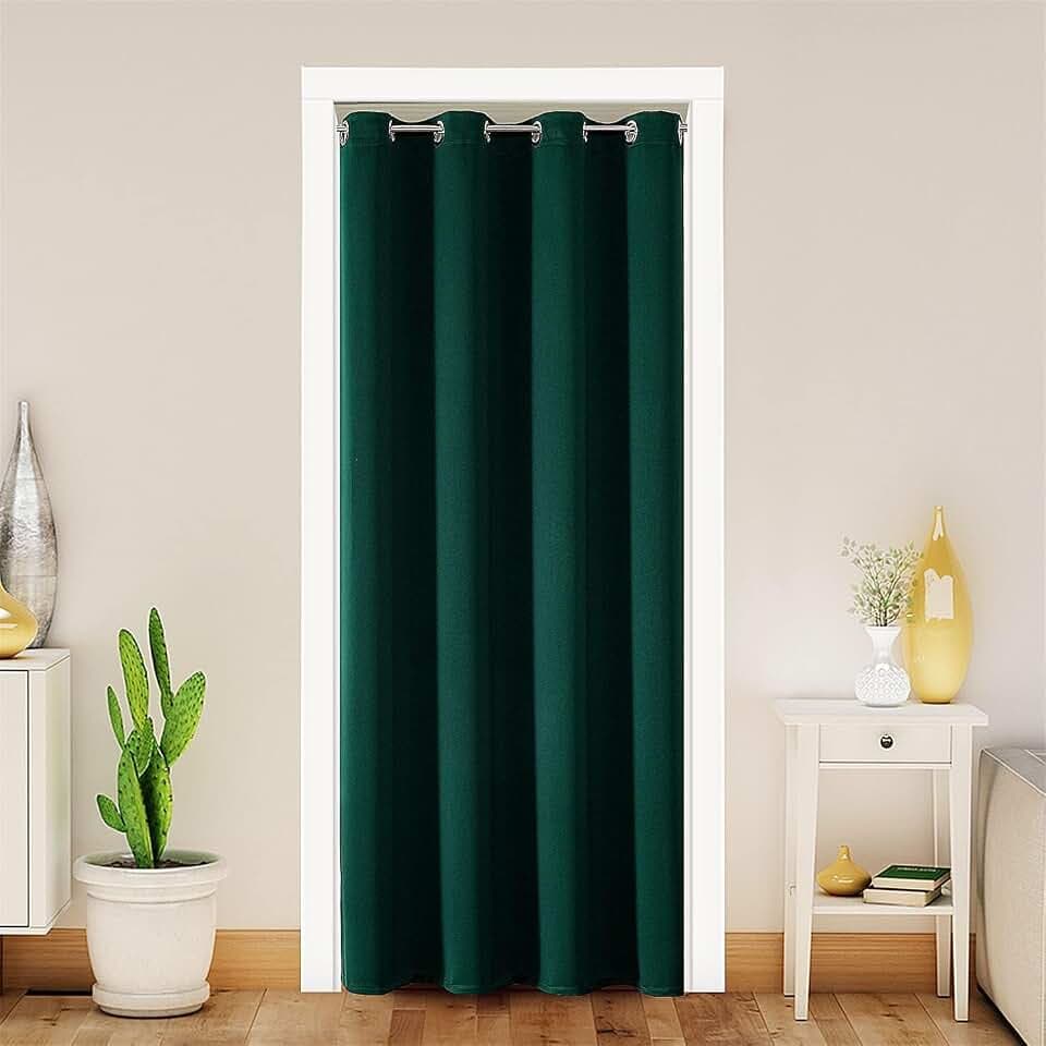 ChrisDowa Blackout Curtains for Bedroom 90 Inch Door Curtain, 1 Panel