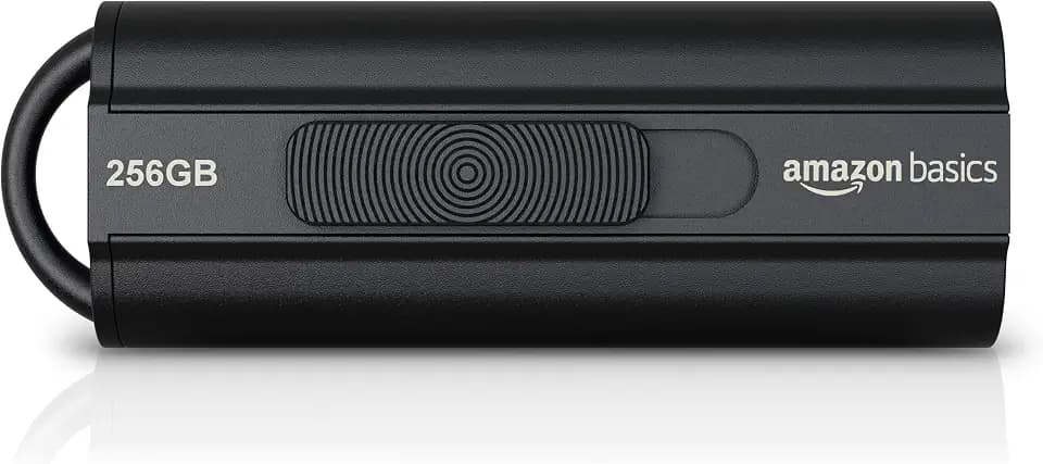 Amazon Basics 256 GB USB 3.1 Flash-Laufwerk, lesegeschwindigkeit von bis zu 130 Mbit/s, Schwarz