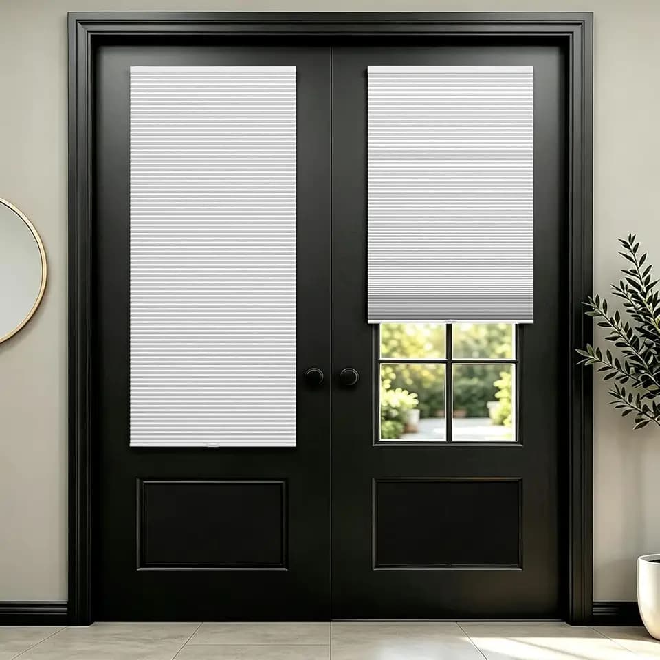 Blackout Cordless Cellular Shades for Windows,Honeycomb Blinds with Thermal Insulation,UV Protection,Child Safe,Privacy Light Control,Easy to Install,41.5" W x 72" H,White.