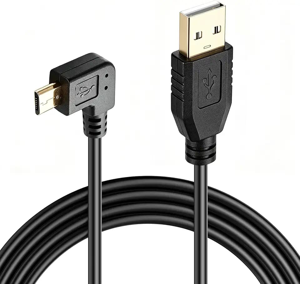 Micro USB Kabel, 3M 90 Grad Micro USB Ladekabel Schnellladekabel High Speed Handy Datenkabel für Samsung Galaxy S7/ S6/ J7/ Note 5,Xiaomi,Huawei, Wiko,Motorola,Nokia,Kindle-Grau