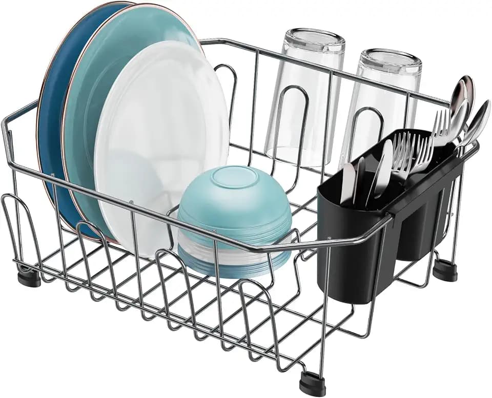 GSlife Small in Sink Dish Drying Rack - Stainless Steel for RV Kitchen