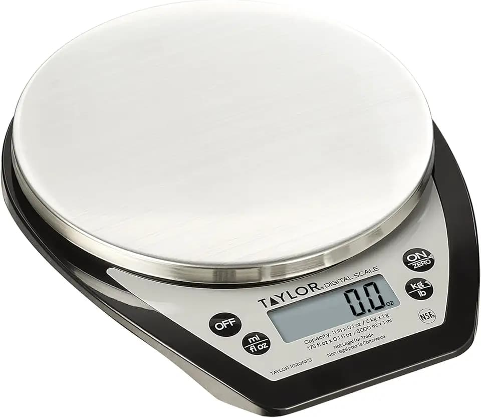 Taylor Stainless Top Digital Kitchen Scale - 11 lb Max Capacity