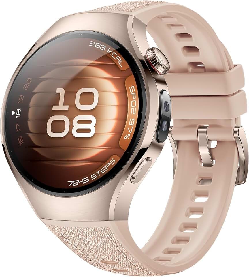 HUAWEI Watch 5 Smartwatch, GPS, 42mm, Beige | Health Glance, Saphirglas, SpO2 an der Fingerspitze, 5ATM, Kompatibel mit Android & iOS