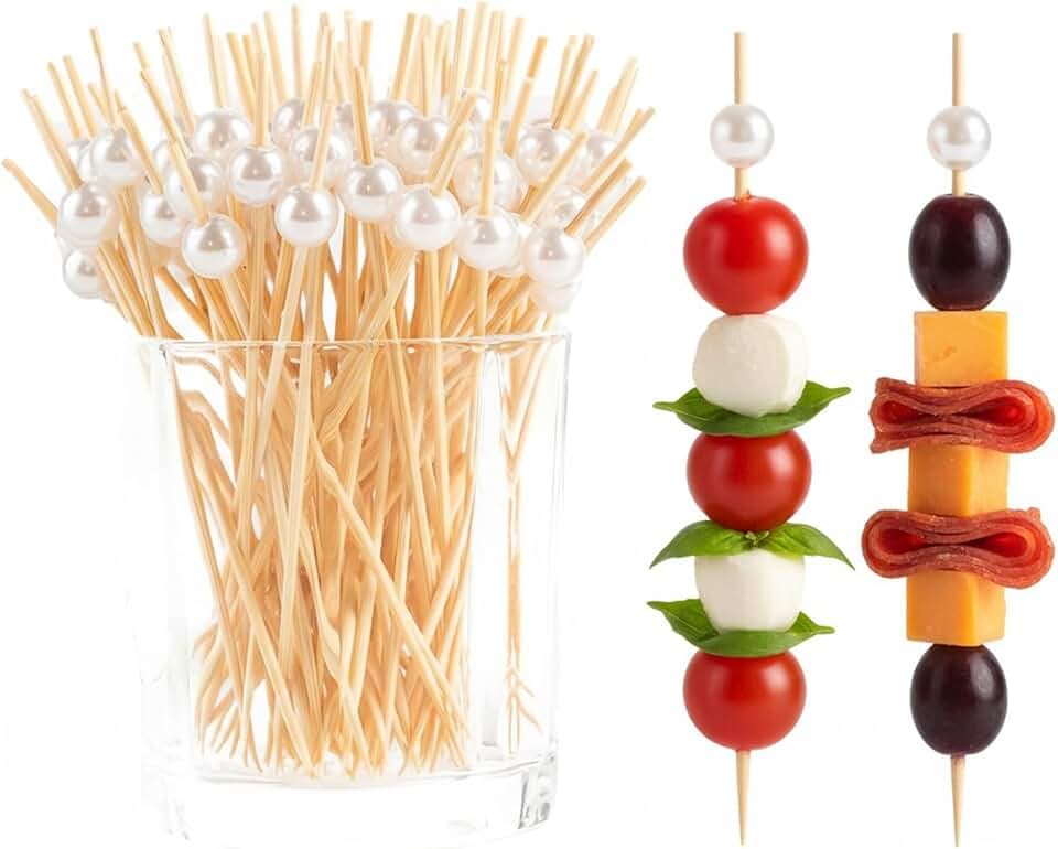 200 Pcs White Cocktail Picks, Wedding Cocktail Skewers