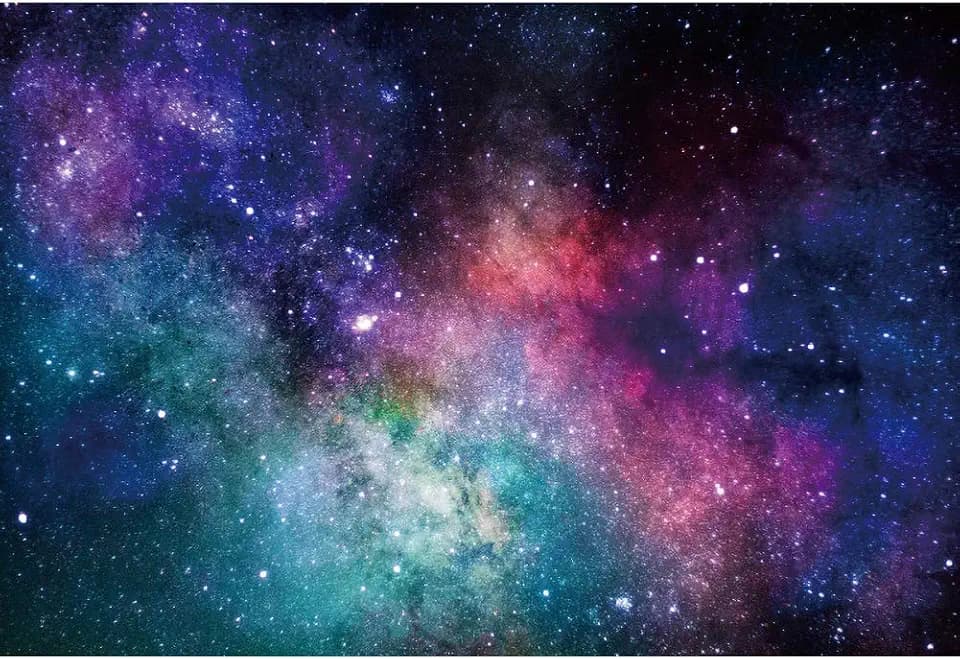 Renaiss 1.5x1m Sternenhimmel Hintergrund Weltraum Sterne Universum Funkelnder Nebel Hintergrund Kind Erwachsener Junge Künstlerisches Porträt Geburtstagsfeier Dekorationen Fotostudio Requisiten