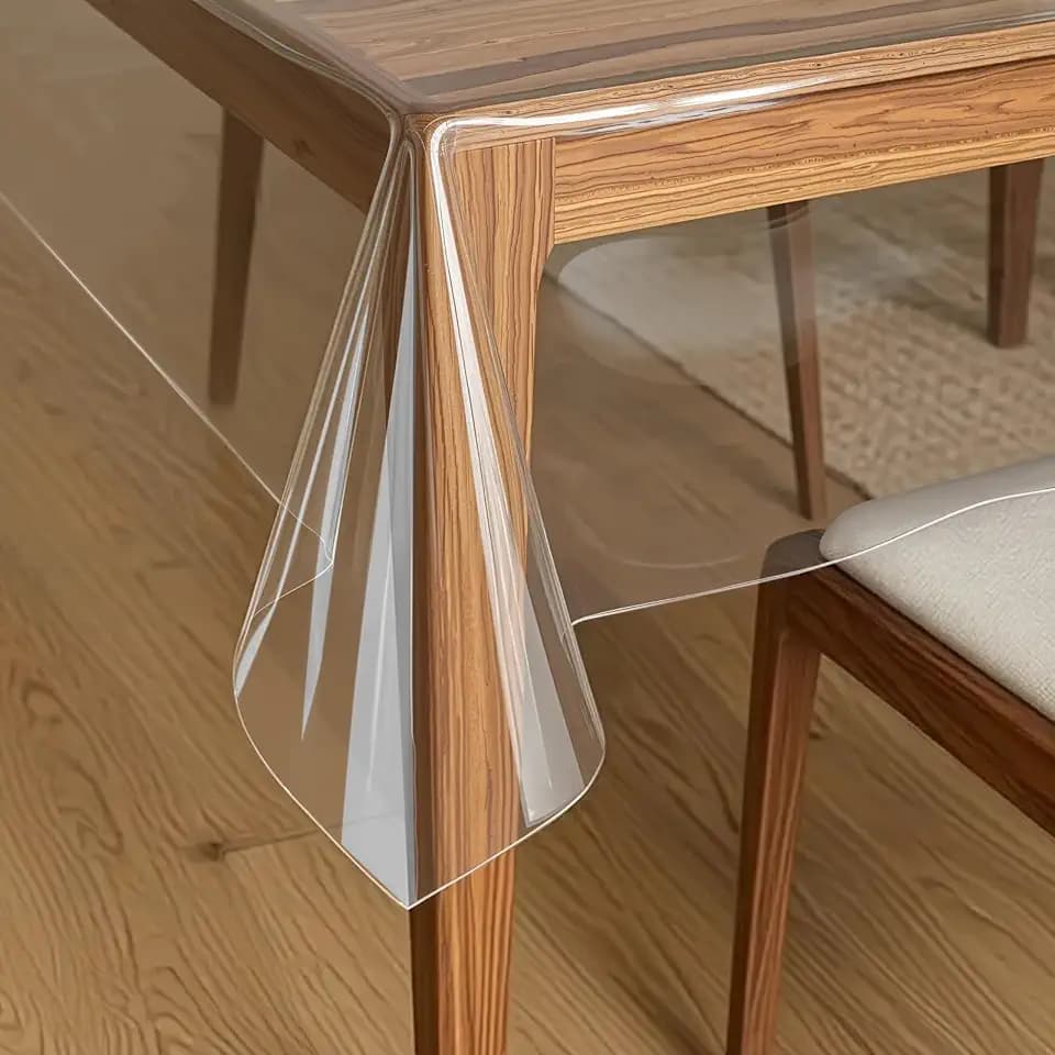 Pureegg Clear Plastic Table Cover Protector 60 x 84 Inch
