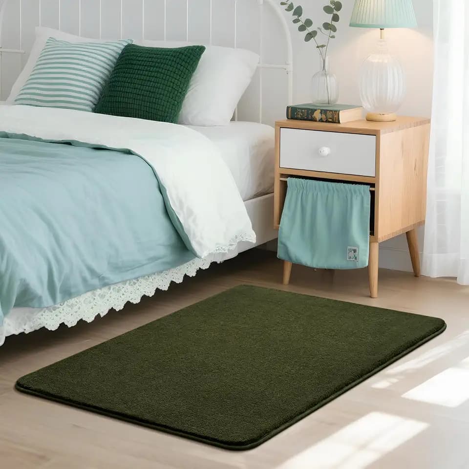 HOMORE 2x3 Small Oliver Green Rug, Soft Memory Foam Rugs for Bedroom Dorm