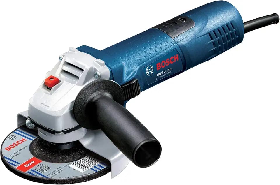 Bosch PRO Winkelschleifer GWS 7-115 (Scheiben-Ø 115mm, Leistung 720 Watt, inkl. Zusatzhandgriff, Aufnahmeflansch, Spannmutter, Schutzhaube, Zweilochschlüssel)