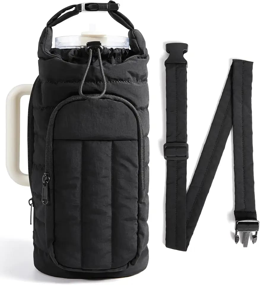 BAGSMART Magnetic Water Bottle Holder with Strap, Gym Accessories for Women