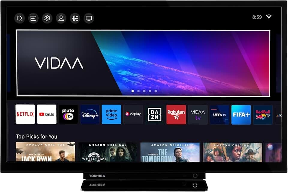Toshiba Fernseher 24 Zoll Smart TV - VIDAA TV (HD LED TV, HDR, Triple-Tuner) 24WV3463DAZ