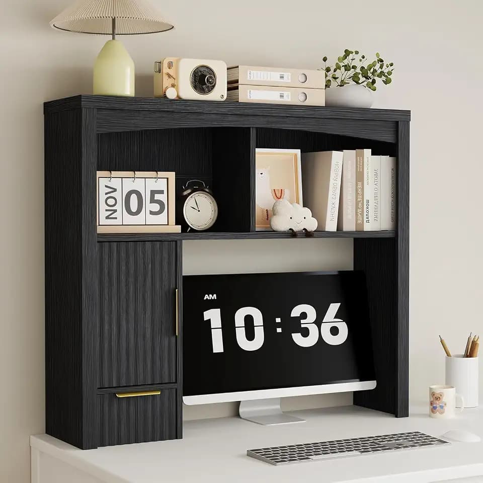 Desk Hutch Shelf, Desktop Shelf Organizer 37 inch Wide Desktop