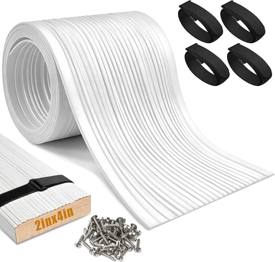 Bunk Wrap Kit Roll (2x4 Inches) with Endcaps,PE Waterproof Synthetic Bunk Cover with Install Screws and Straps - Heavy-Duty Flatbed Trailer Bunk Wrap