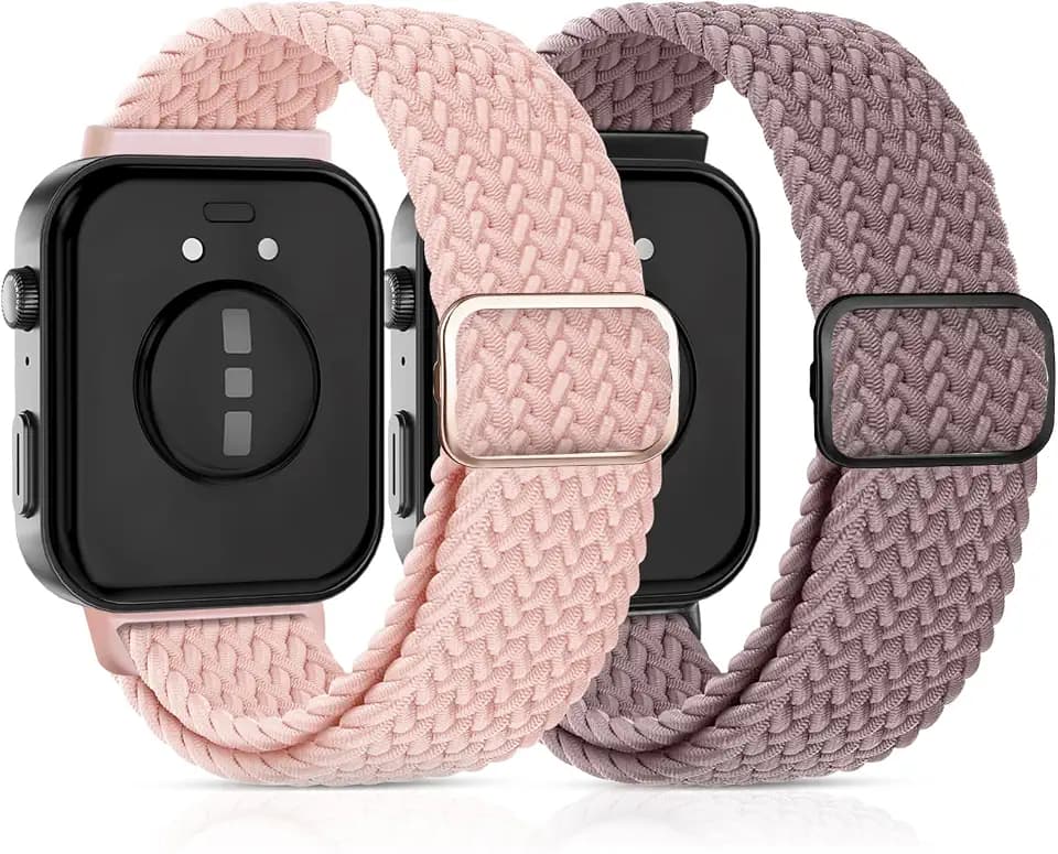 Geflochtenes Kompatibel mit Huawei Watch Fit 5/5 Pro/4/4 Pro/Fit 3 Armband | Angenehm zu Tragen Elastisch Nylon Armbänder Tragen Sport Zubehör Weiches Stoff Uhrenarmband für Damen Herren