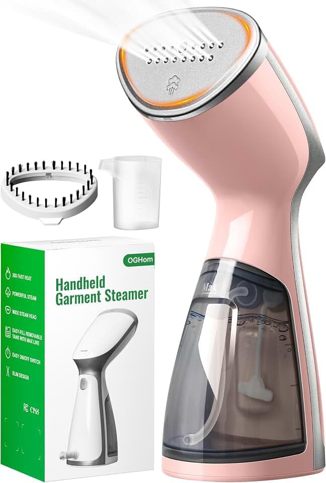 OGHom Portable Travel Handheld Steamer for Clothes, Garment Wrinkle Remover