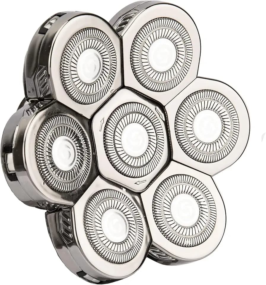 AidallsWellup 7D Replacement Shaver Head,7 Blade Refills for AidallsWellup, Metallic Color