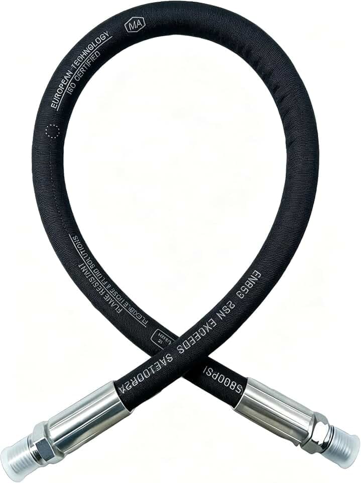 15611-06-06-12 Hydraulic Hose Assembly 3/8" Hydraulic Hose with Male NPT X Male NPT, 4785 PSI, 12" Long