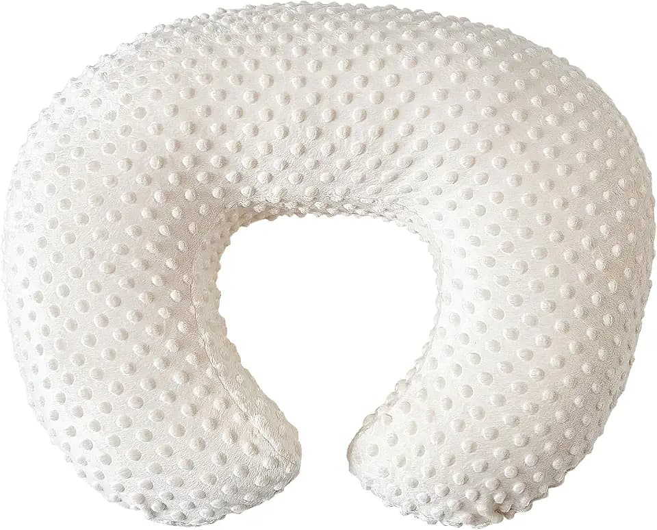 ESEN Nursing Pillow and Body Positioner for Breast Feeding and Bottle Feeding, Ultra Soft Baby Breastfeeding Pillows with Removable Nursing Pillow Cover for More Support for Mom and Baby (Beige)