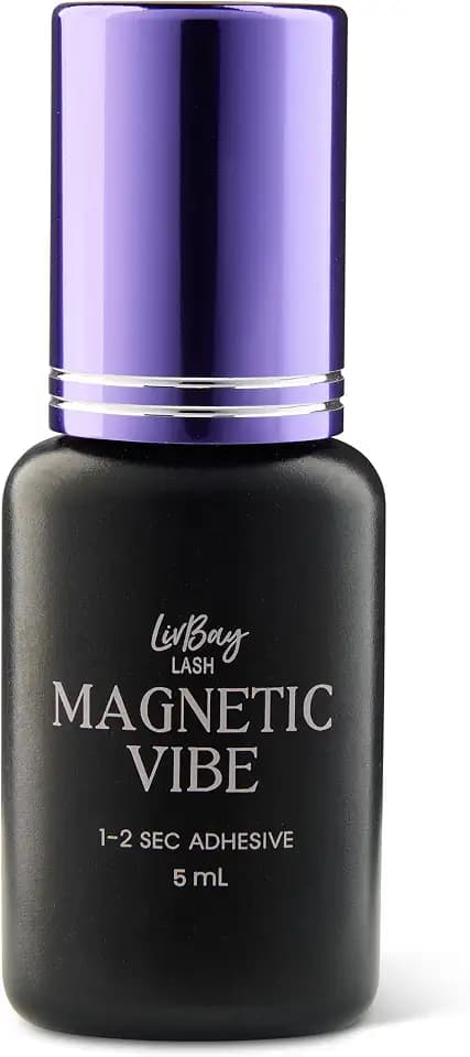 LivBay Lash Magnetic Vibe Black Glue, 1-2 Sec, 5 mL