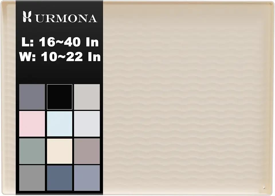 URMONA 19 x 12 in Waterproof Silicone Under Sink Mat, Cabinet Protector