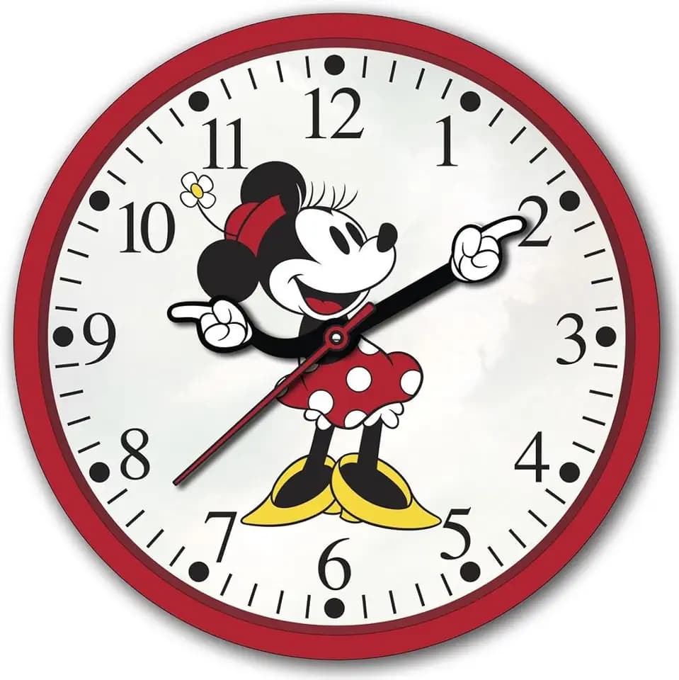 Accutime Minnie Mouse Retro Watch Hands 10" Wall Clock