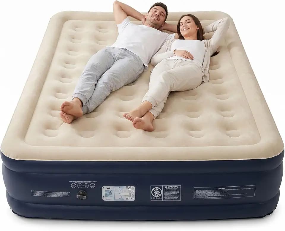 SENNOUL Air Mattress Queen with Built in Pump,18" Raised Blow up Bed,800lb