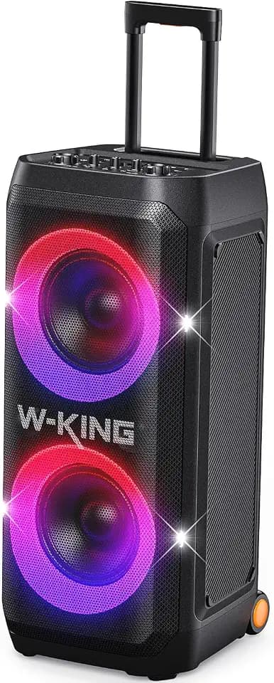 W-KING Tragbare Lautsprecher Bluetooth, 370W MAX Pro Sound Partybox