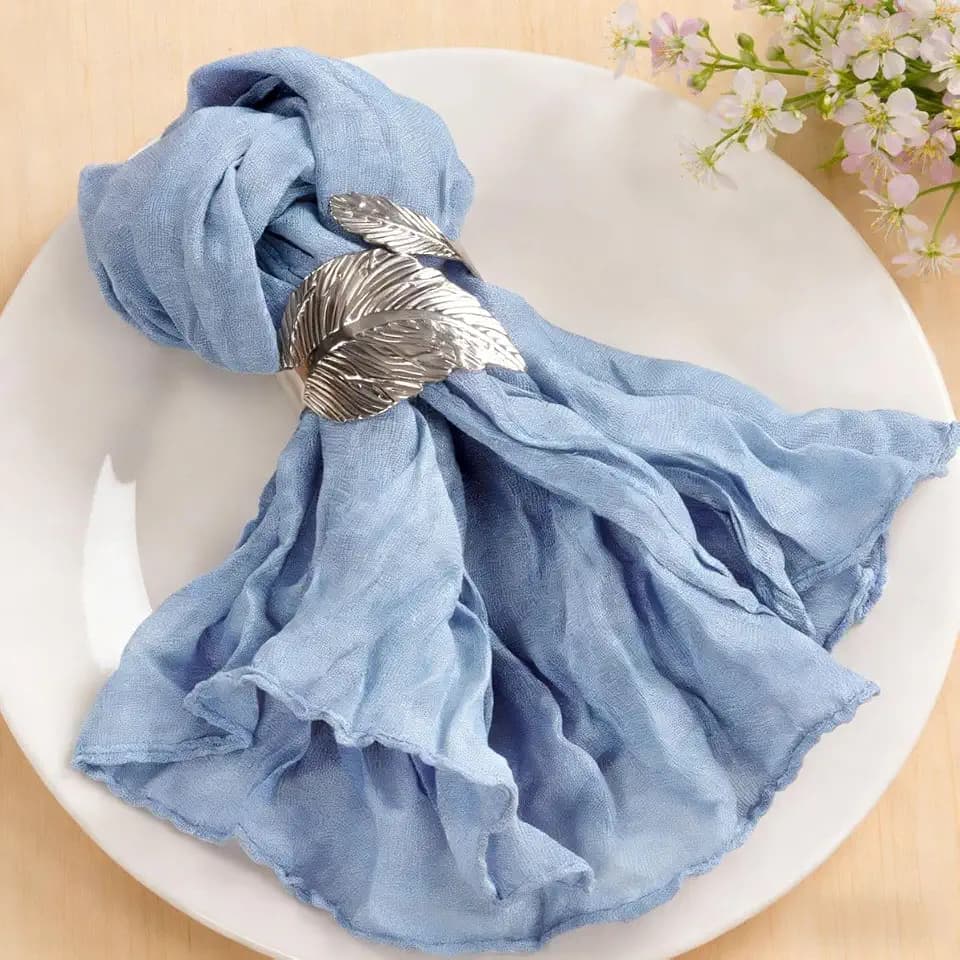Cloth Napkins Set of 60 21"x21" Reusable Cheesecloth Napkins Dusty Blue