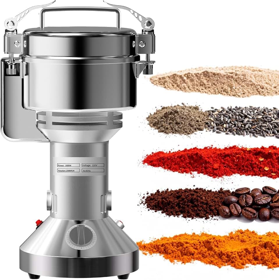Electric Grain Mill 550g Flour Mill Grinder Home Wheat Corn Herbs Spices
