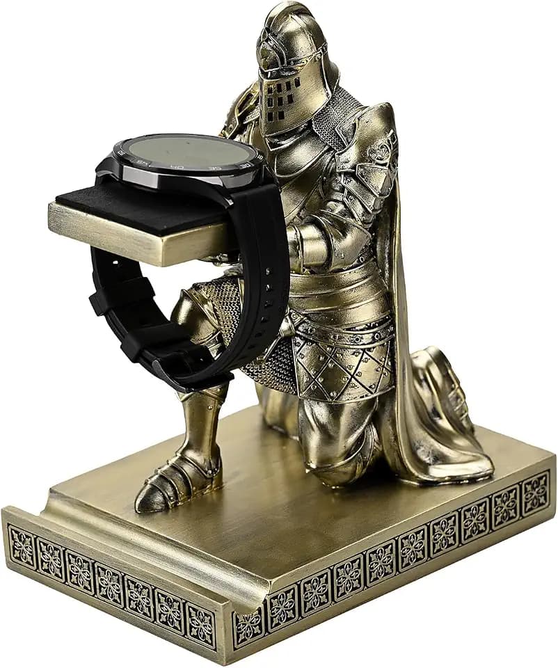 King's Guard Watch Display Stand Jewelry Necklace Holder Tray Tower Bronze