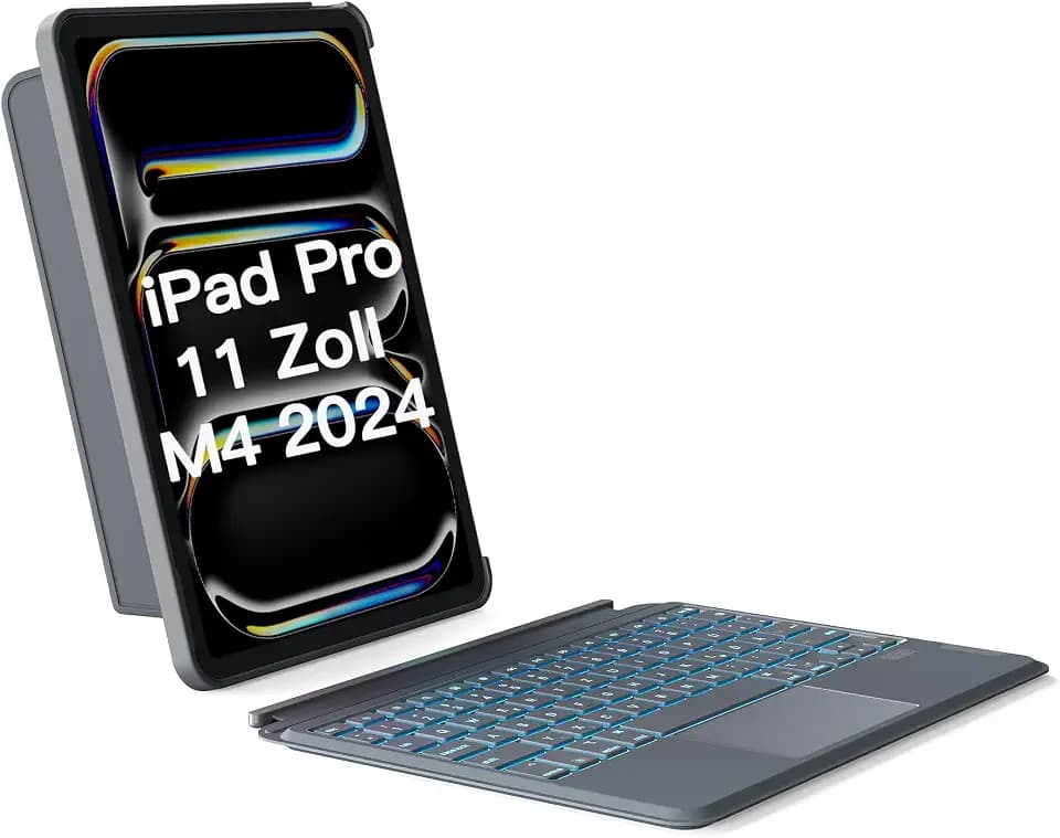 Inateck Hülle mit Tastatur iPad pro 11 M4 2024, abnehmbar