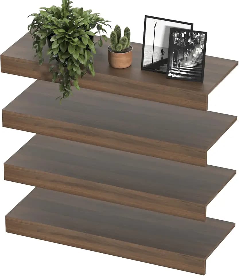 Wooden Wire Shelf Covers for Pantry & Closet – Wire Rack Covers for Shelves, Durable Wood Shelf Covers for Kitchen, Laundry Room, Storage Organization(Walnut,36in*16in)