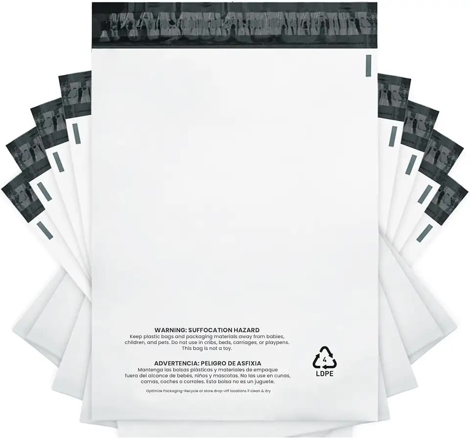 10x13 Heavy-Duty Poly Mailers – 30-Pack, White 3 Mil Thick Shipping Bags – Waterproof, Tear-Resistant, Recyclable Envelopes for Small Business & Clothing