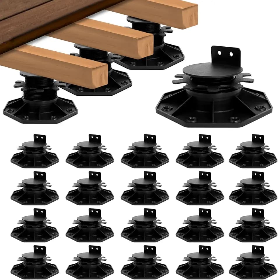 24 Pack Adjustable Deck Support Pedestal, 1-3/16" to 2-3/4"(30-70mm)