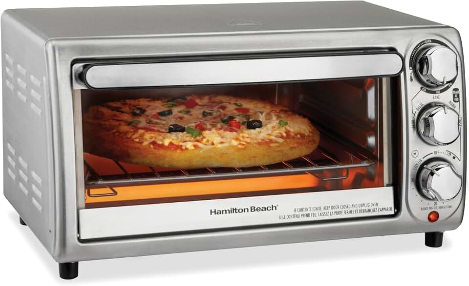 Hamilton Beach 4 Slice Countertop Toaster Oven with 5 Cooking Modes